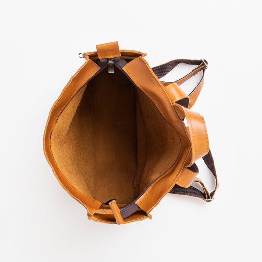 Folk 2 Leather Backpack - Caramel