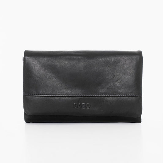 Leather Wallet NK305 (RFID-blocking) - Black