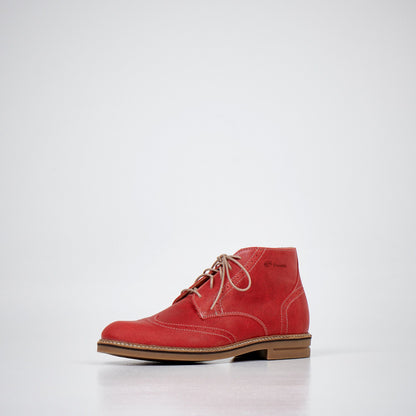 Punaiset Samelin Ankle Boots nilkkurit, jotka on valmistettu luonnonnahasta.